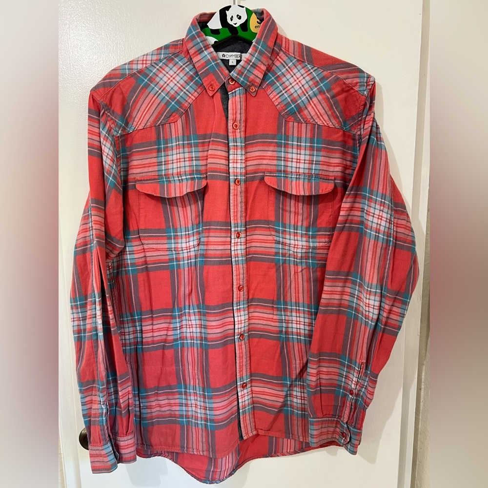 CHAMBERS LONG SLEEVE BUTTON UP PINK SIZE LARGE